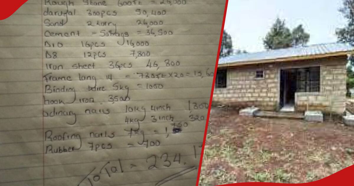 Kenyan Fundi Breaks Down Cost Of Building One Bedroom House Puzzles