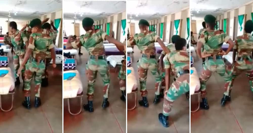 They were recorded dancing in military uniform. Photo: Facebook / Zimallstars.