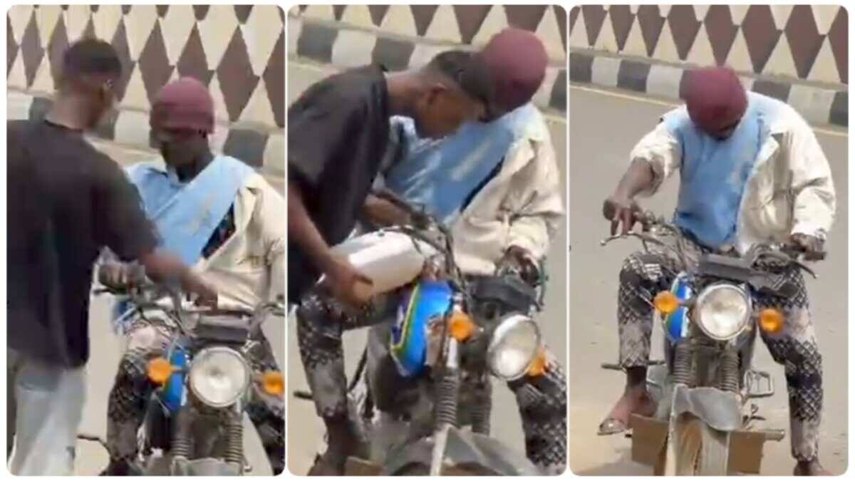 Kind Man Stops Boda Boda Rider On The Street, Gives Him 5 Litres Of ...