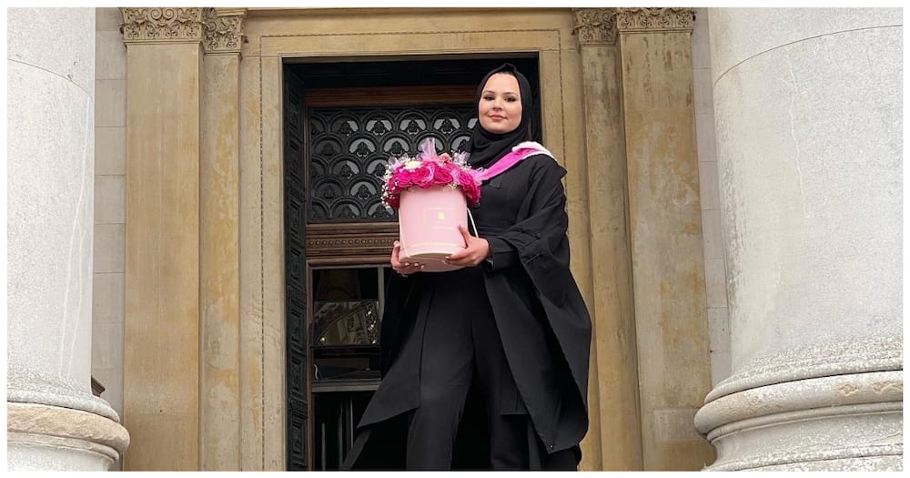 Fareea Ahmed in her graduation gown on Sunday, June 19.