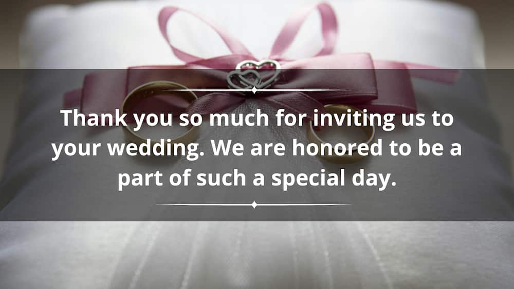 Wedding invitation reply message