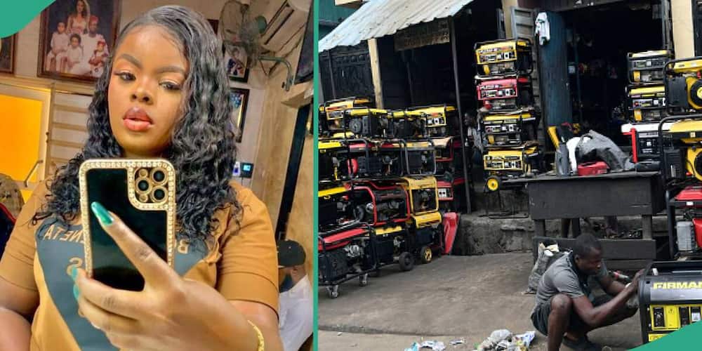 Lady rejoices after seeing the price of the generator she bought at KSh 40k two months ago.