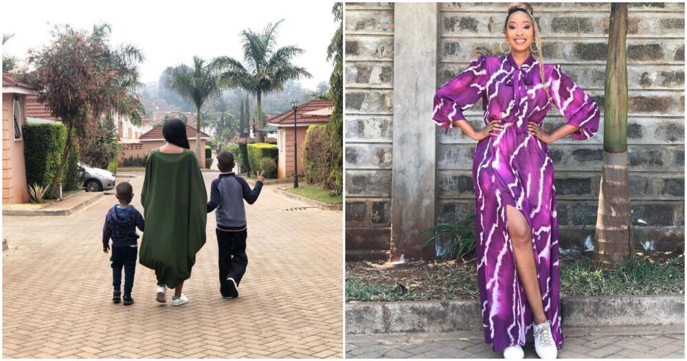 Janet Mbugua surprised her son on his birthday. Photo: Janet Mbugua.