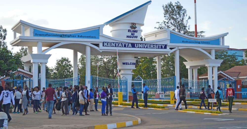 Kenyatta University gate.