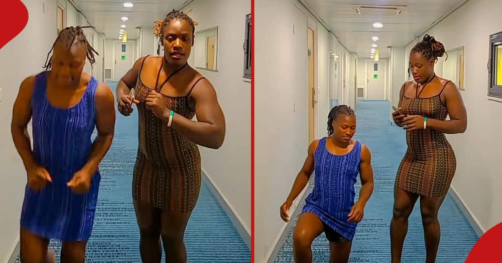 The Kenyan female rugby players enjoyed a Luhya song as they showed off their moves.