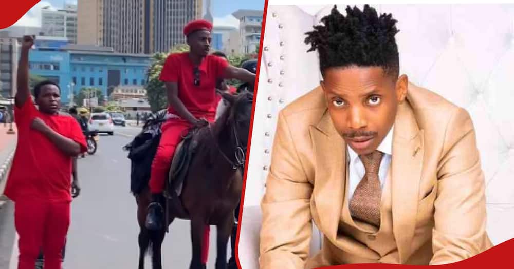 Eric Omondi was arrested outside the parliament.