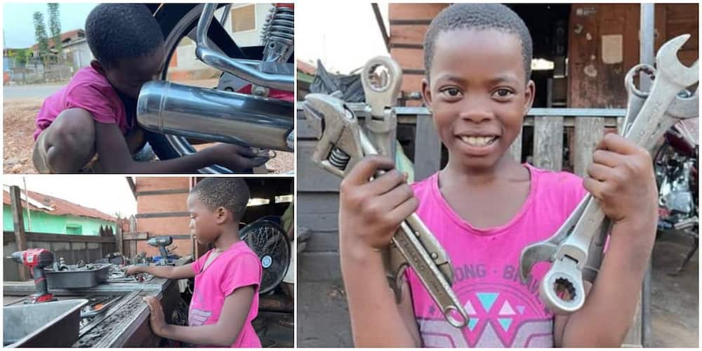 9-year-old school girl who is a mechanic goes viral