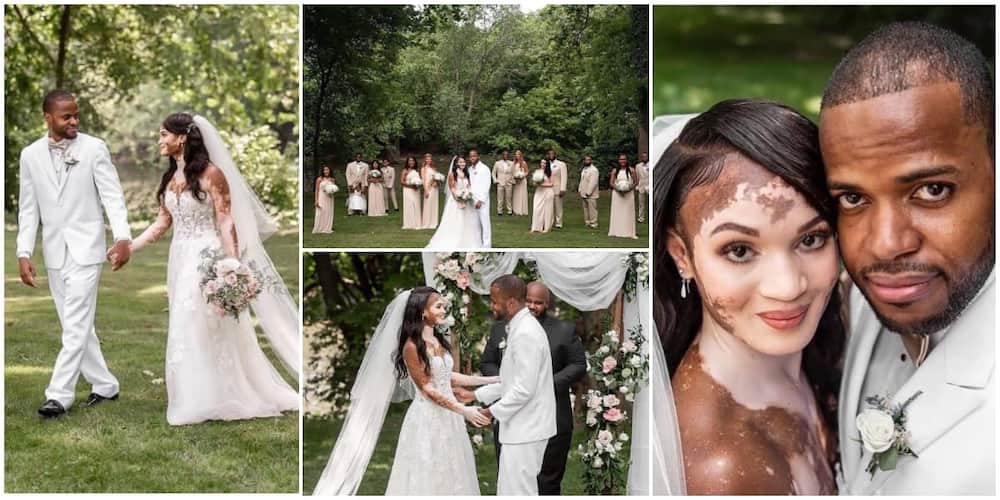Massive Reactions as Man Ties the Knot to Lady with Vitiligo, Photos Emerge from Their Fine Wedding Ceremony