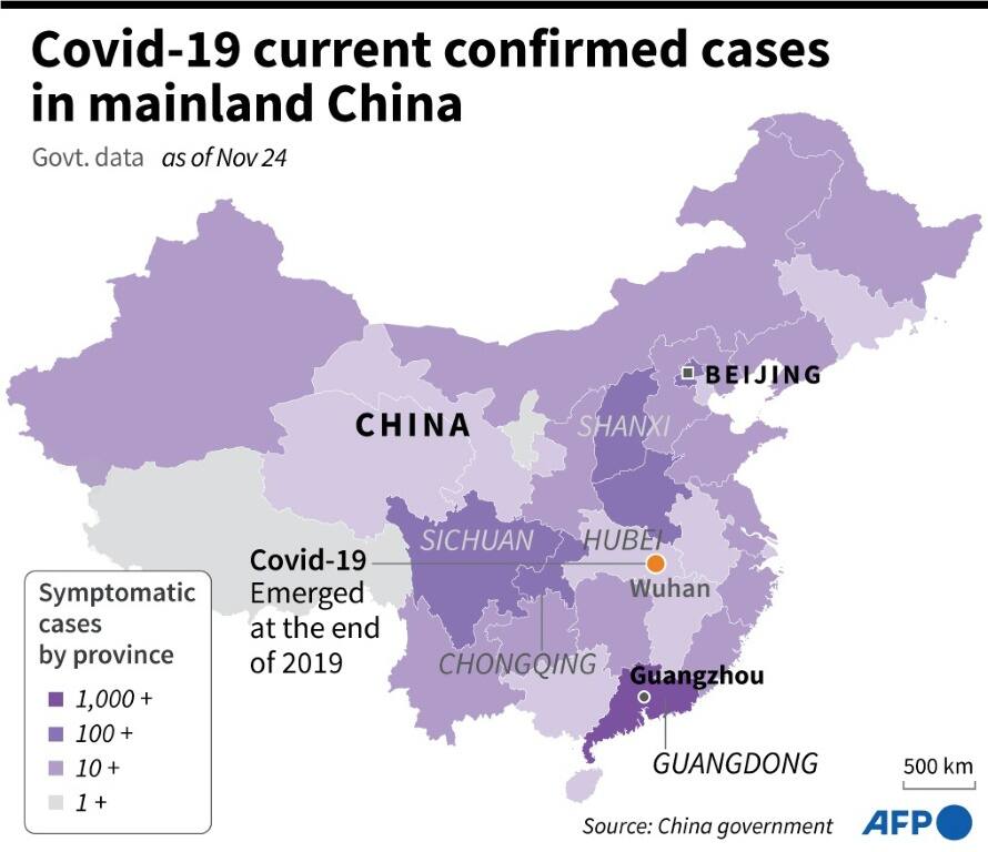 Covid-19 current confirmed cases in mainland China