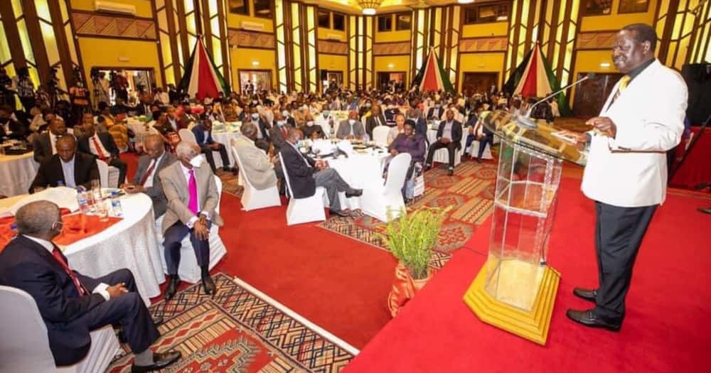 Mt Kenya honchos hosted ODM leader Raila Odinga.
