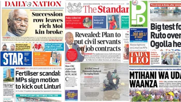 Kenyan Newspapers Review: List of Military Top Shots Likely to Succeed Francis Ogolla