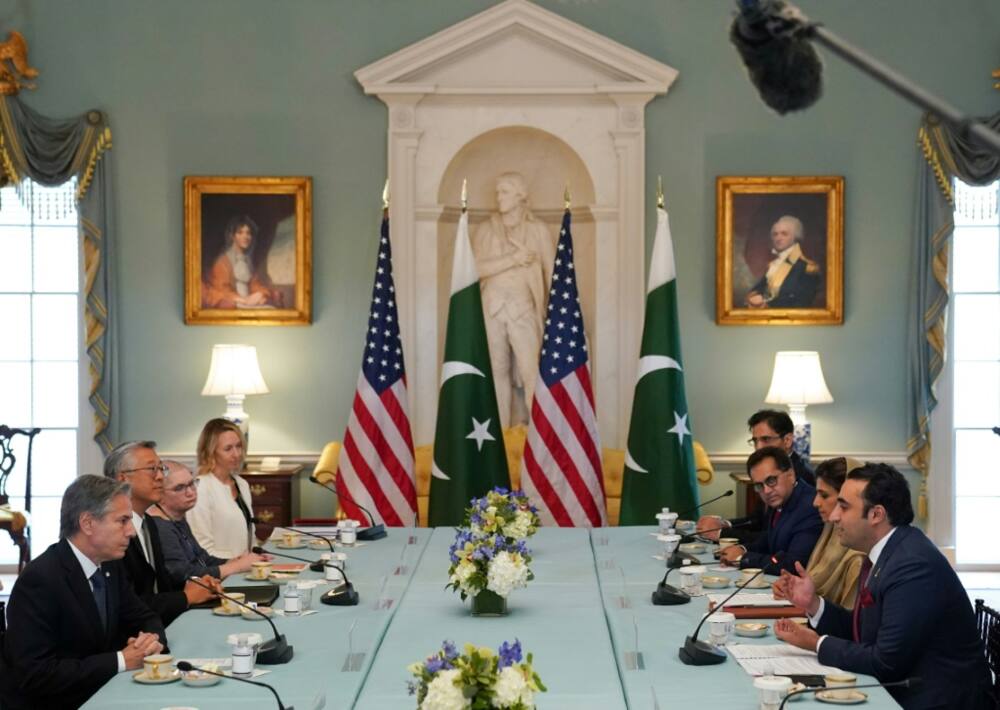 US Secretary of State Antony Blinken meets with Pakistani Foreign Minister Bilawal Bhutto Zardari at the State Department on September 26, 2022