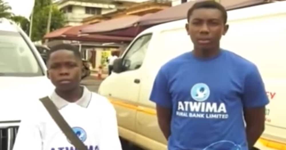 The two teenagers saved a man trapped in floods. Photo: TV3 Ghana.