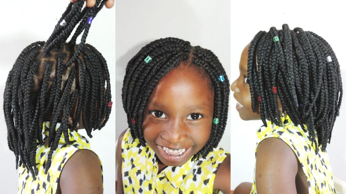 RATANA Mart/, 100 pieces ,multicolour plastic mini hair claw clips hair  braids maker beads hair accessories