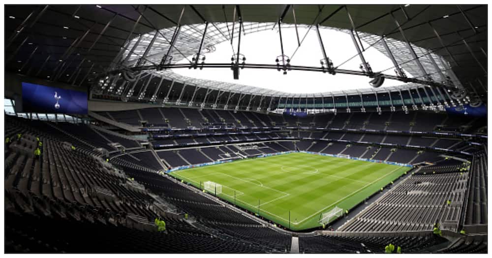 General view inside the stadium prior to the Premier League match between Tottenham Hotspur and Wolverhampton Wanderers at Tottenham Hotspur Stadium on February 13, 2022 in London, England. (Photo by Jack Thomas - WWFC/Wolves via Getty Images)