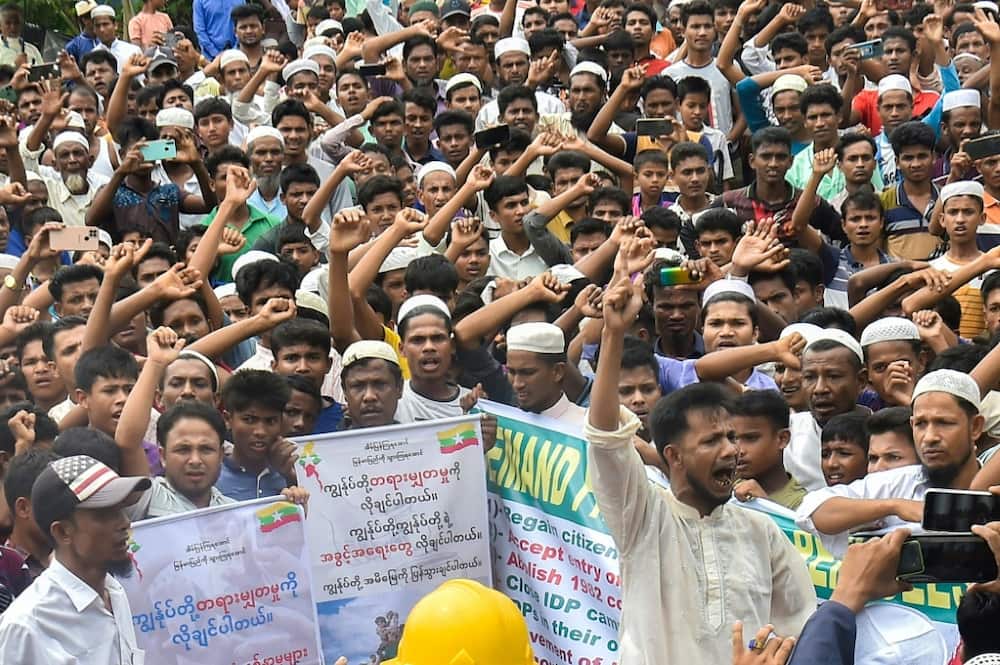 Tens of thousands of Rohingya refugees participated in rallies at dozens of camps in southeast Bangladesh