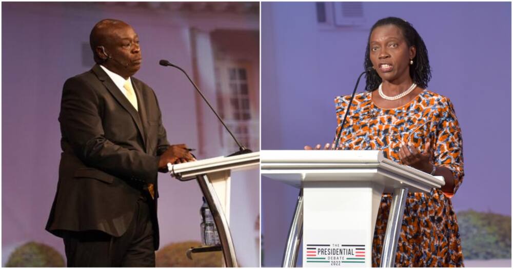 Rigathi Gachagua and Martha Karua. Photo: Presidential Debates.