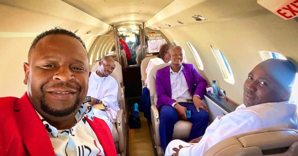 Pastor Ezekiel in private jet.