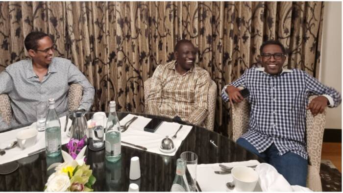 William Ruto Hangs out with Lawyer Ahmednasir, Economist Wehliye during US Tour