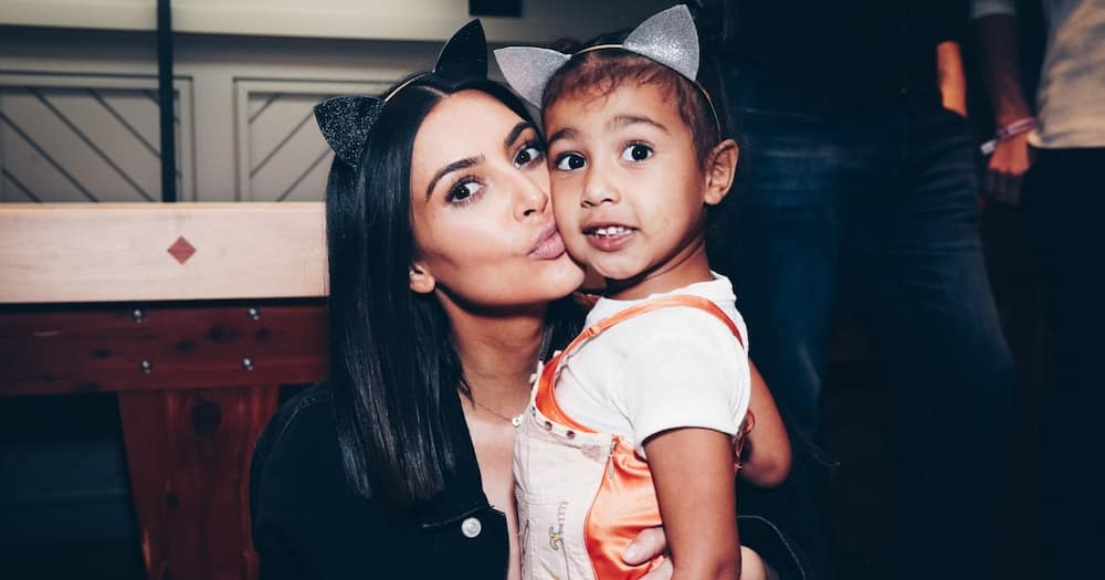 Kim Kardashian and her daughter North West. Photo: Getty Images.