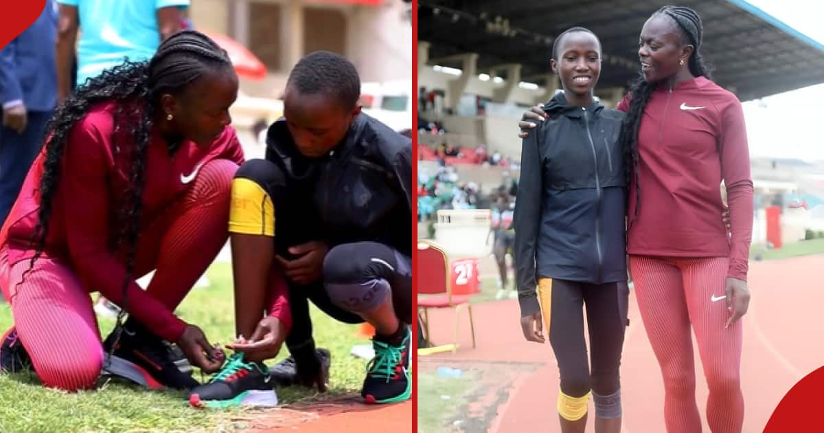 Mary Moraa Warms Hearts after Donating Shoes to Young Athlete: 