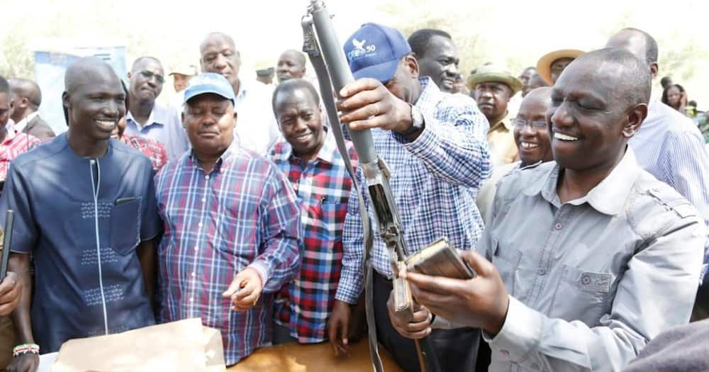 DP William Ruto preceding over the registration of firearms in Turkana. Photo: William Ruto.