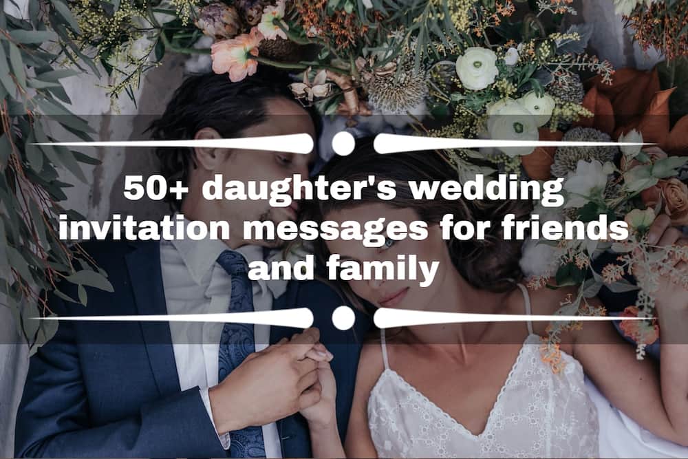 Daughter's wedding invitation messages