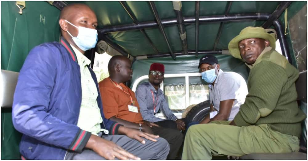 The four Tangatanga allied lawmakers were taken to Bungoma Police Station for interrogation. Photo: Road Alerts