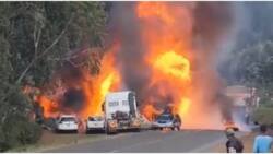 Limuru: Trailer Transporting Gas Explodes at Mutarakwa Along Mai Mahiu-Nairobi Road