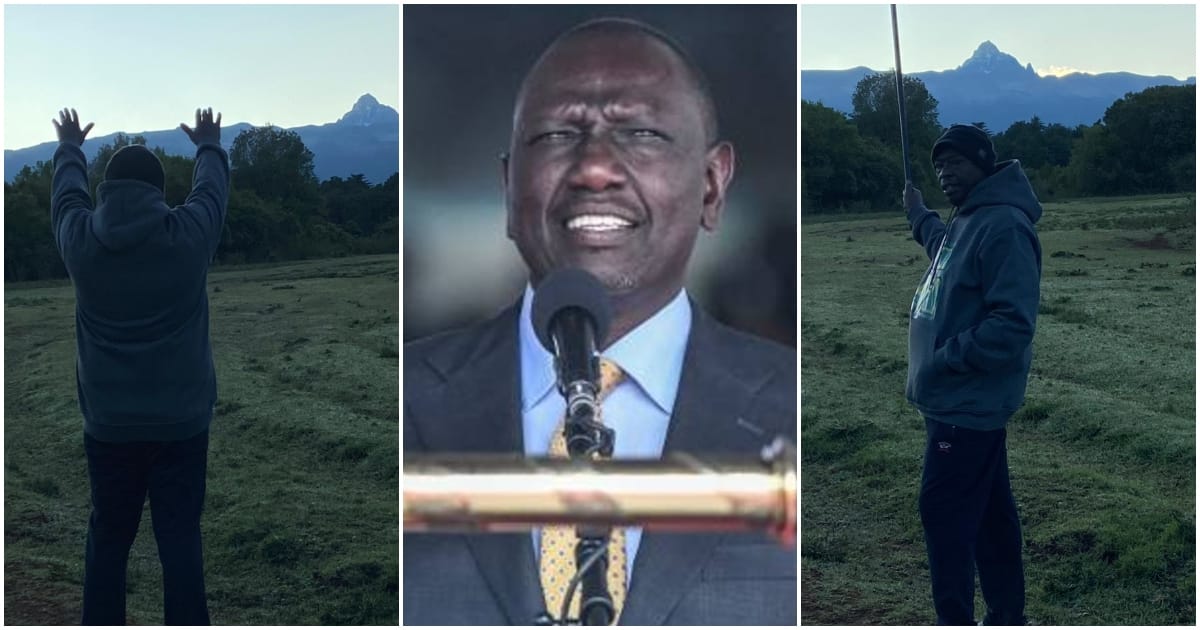 Rigathi Gachagua Climbs Mt Kenya On Chilly Morning To Pray For William ...