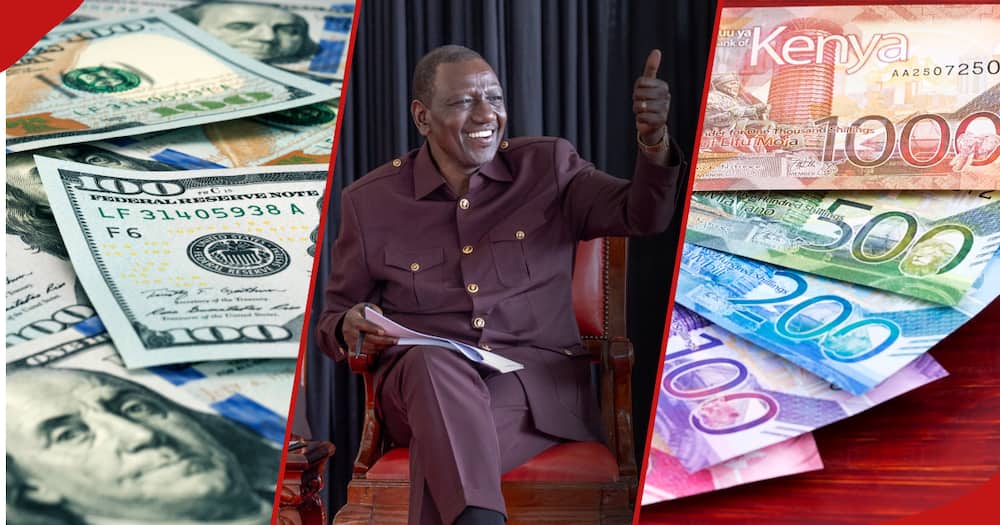 Kenya shilling appreciating against US dollar.