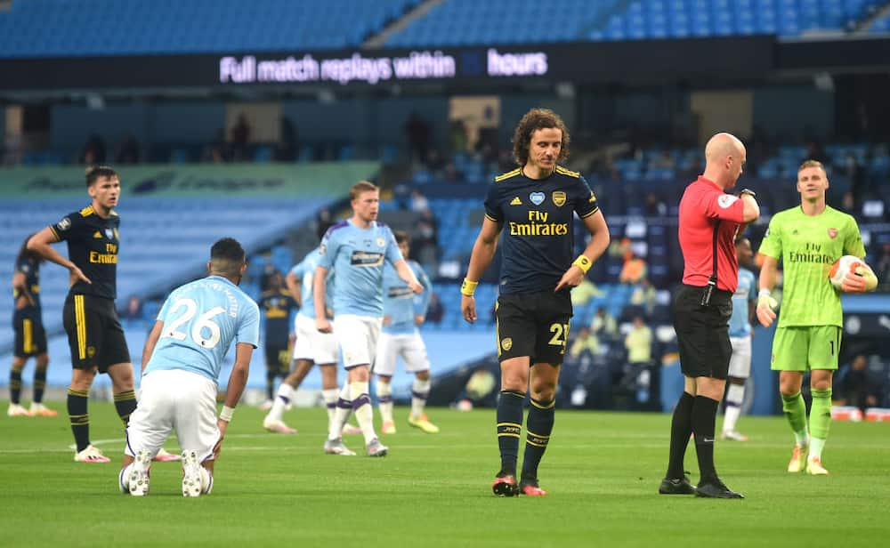 Man City vs Arsenal: Gunners suffer 3-0 defeat as David Luiz sees red