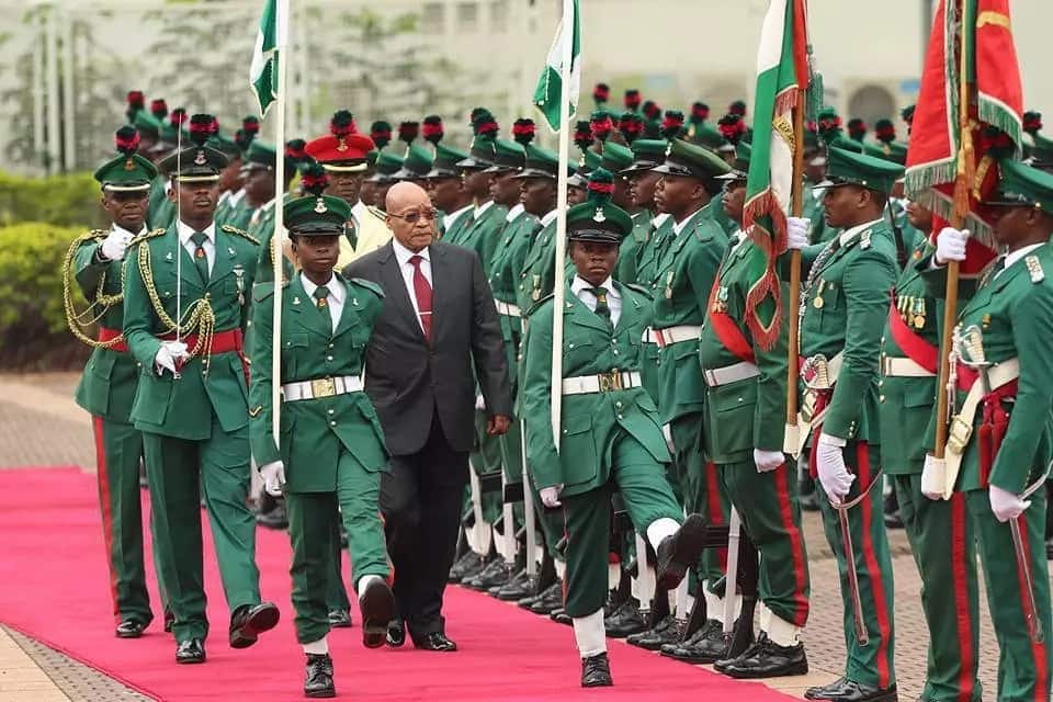 Jacob Zuma during his visit to Nigeria