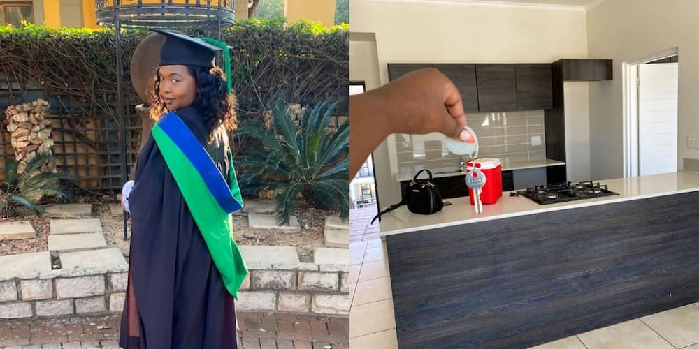 Young woman celebrates graduation, new job, new home in just one month