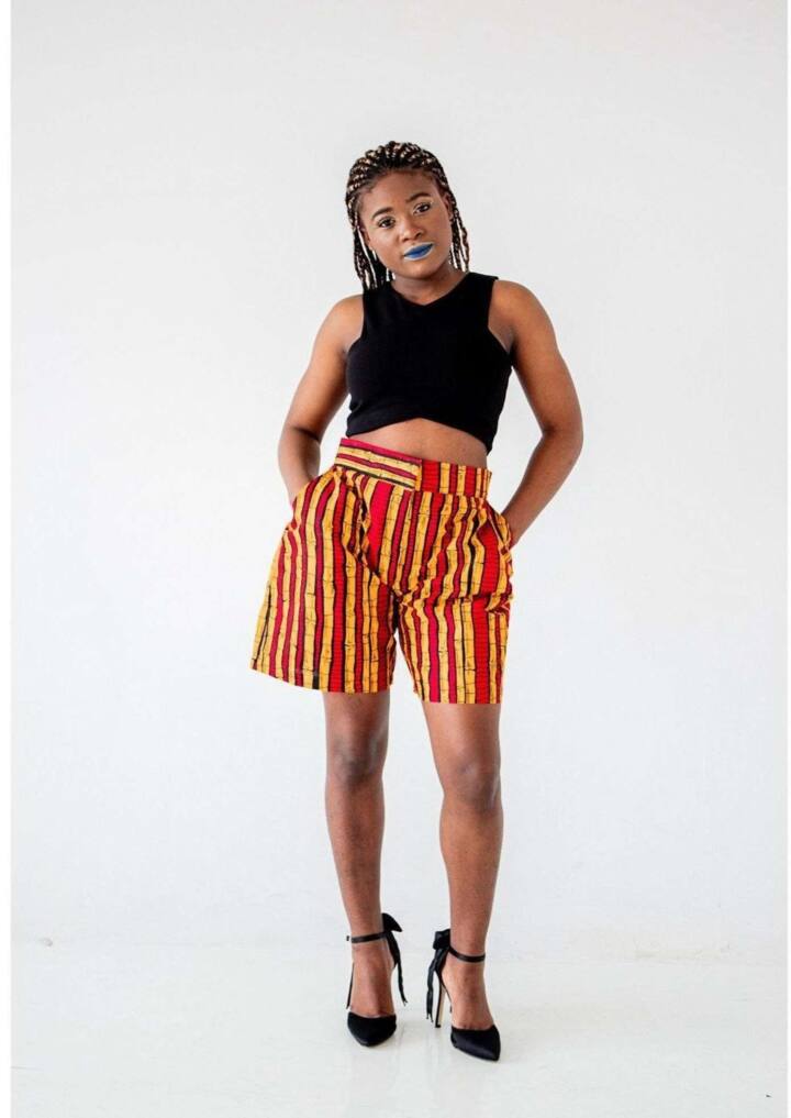 High-waist Ankara shorts and tops for ladies: 20 latest styles - Tuko.co.ke