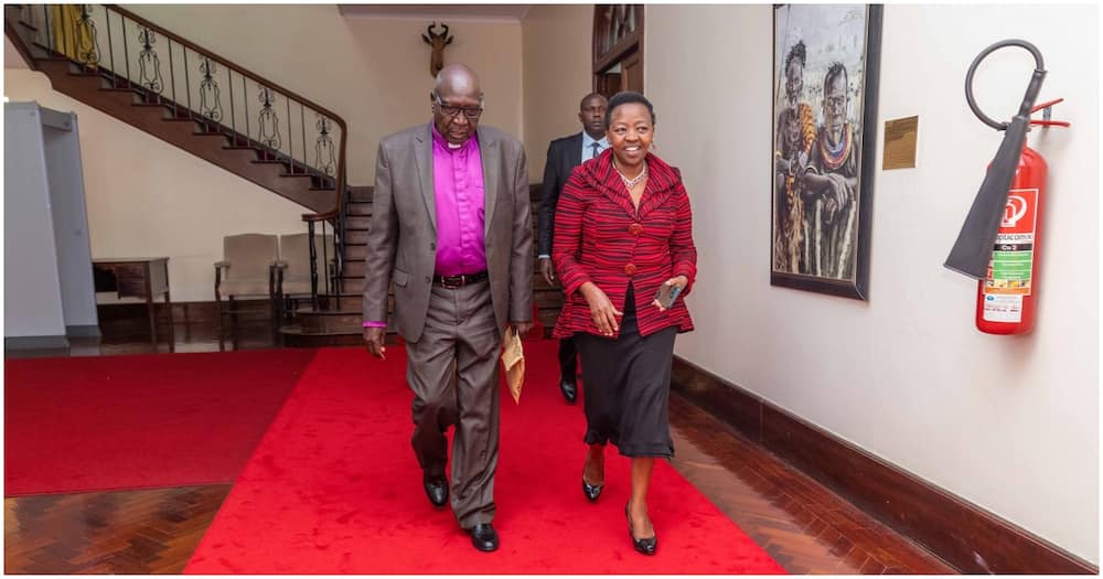 Bishop Silas Yego and Rachel Ruto