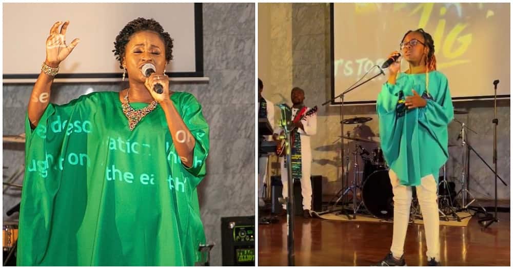 Mercy Masika's firstborn daughter leads worship.