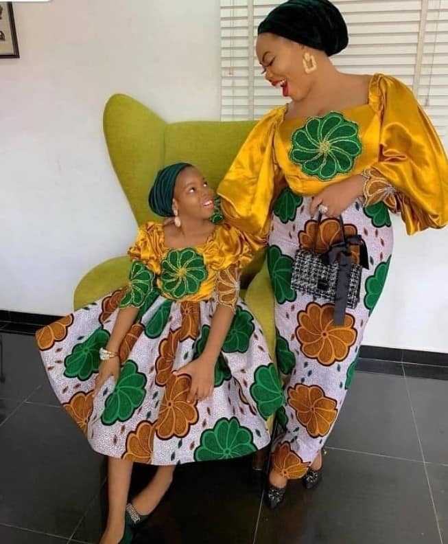 Mother and daughter Ankara dress