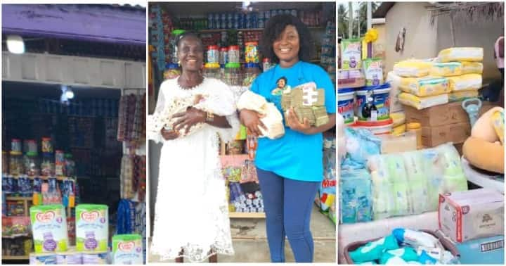 The grandmother of twins got a fully-stocked shop.