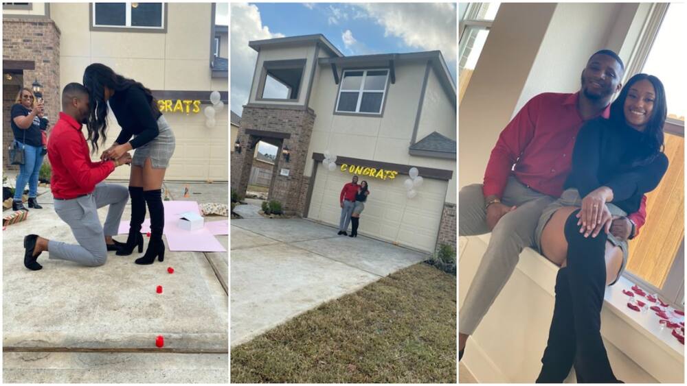 Man proposes to girlfriend in front of his new home, stirs reactions
