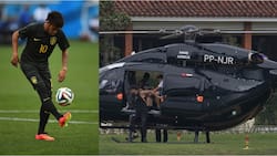 Day Neymar Arrived Brazil National Team Training With Customized KSh 2 Billion Custom “Batman” Helicopter