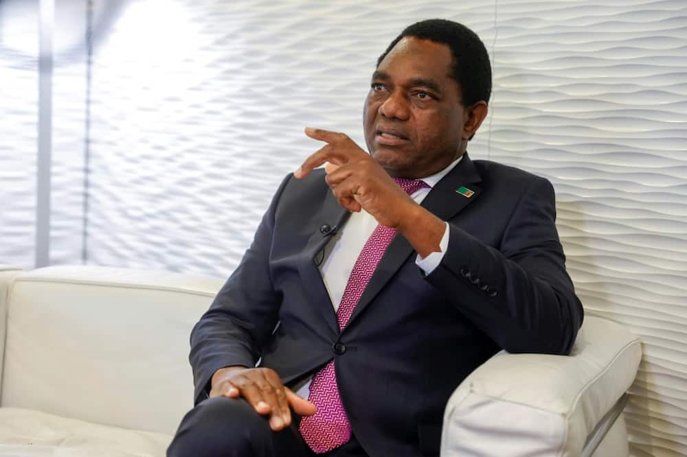 Zambia's debt is 'like a python around our necks, ribs and legs', Hichilema said