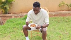 Michael Olunga Enjoys Githeri at Village Home after Arriving from Qatar: "Ndio Best"