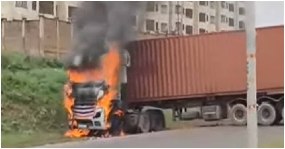 Nairobi truck on fire