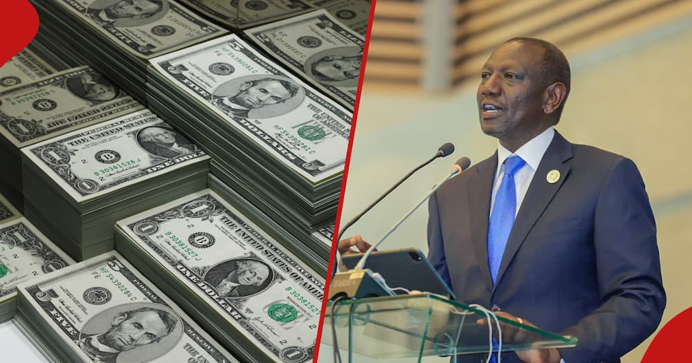 William Ruto's government stabilises shilling against US dollar.