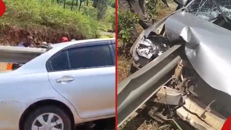 Nairobi: Man Cheats Death after Guardrail Pierces Through His Car along Redhill Road