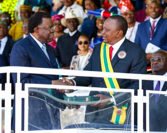 Uhuru Kenyatta feted in Namibia for his contribution to democracy, good governance