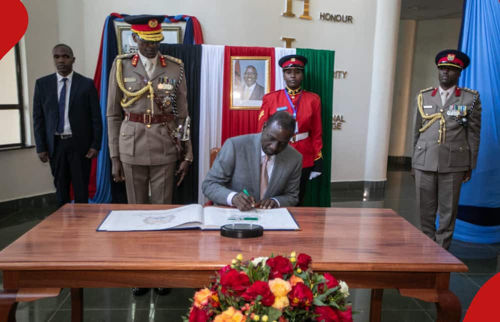 President William Ruto signed the assessment report from Haiti.