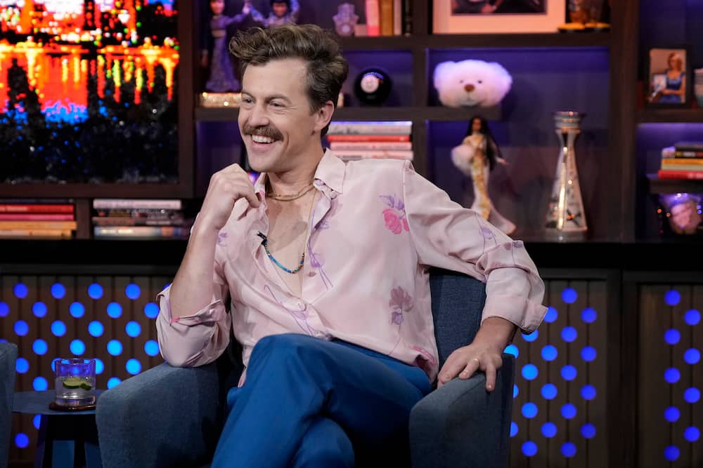 Alex Moffat during What Happens Live With Andy Cohen show