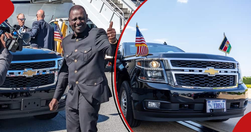 William Ruto's SUV during US state visit.